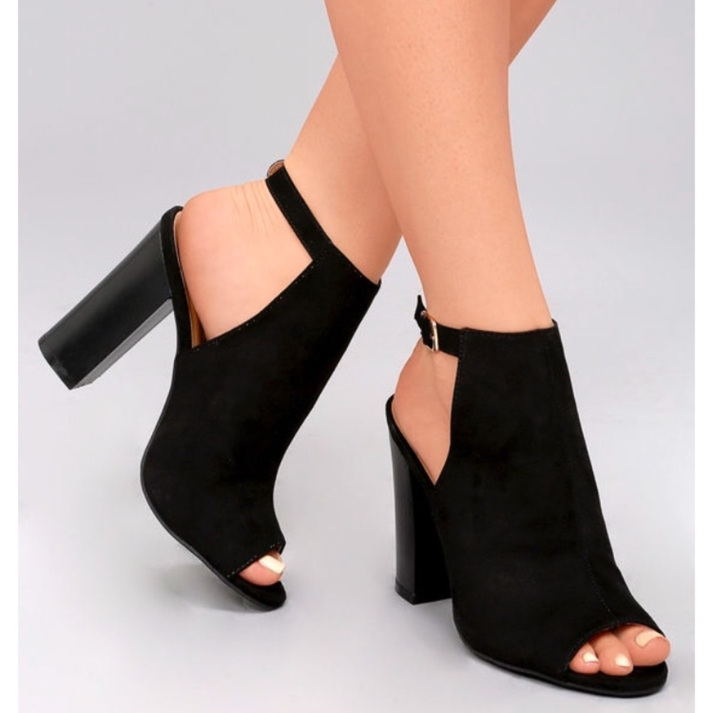 Budding Romance Vegan Suede Peep-toe Booties